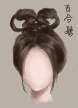 永泰公主及墓壁画及八十七神仙图卷中之仙女,皆类似这种发式.