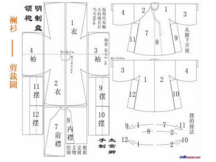 汉服制作入门 汉服的剪裁