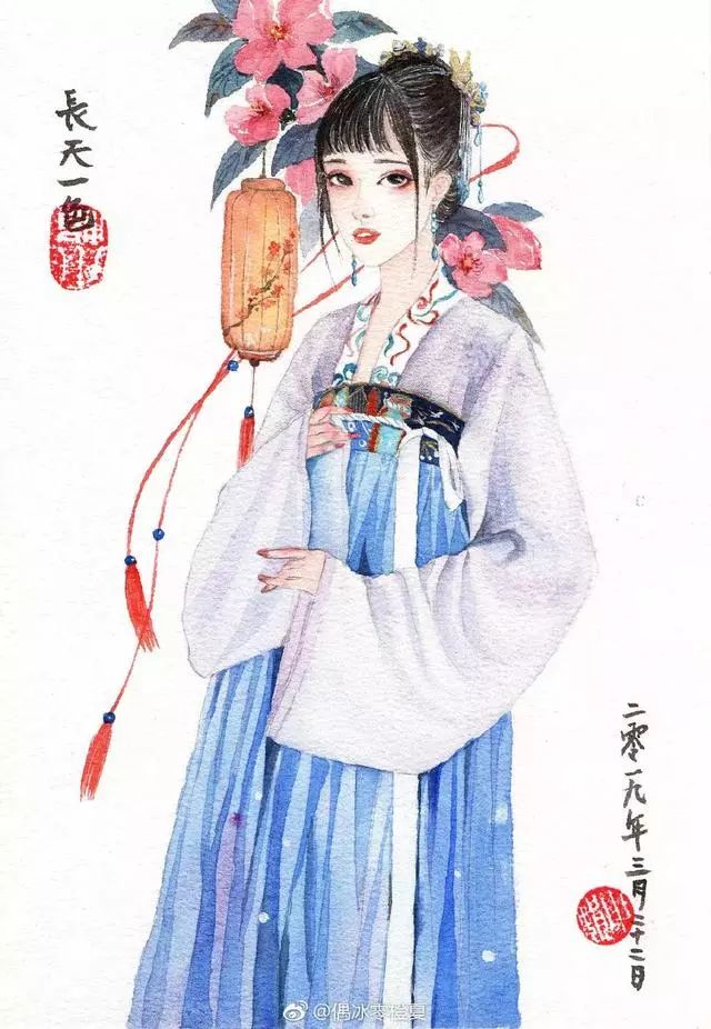 古风汉服插画系列简直不要太好看了