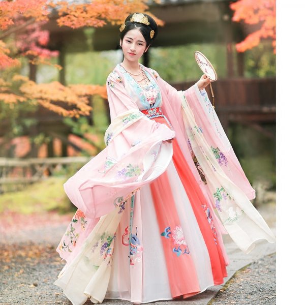 衔泥小筑盛唐流芳原创汉服女装吊带抹胸对襟上衣齐腰襦裙八宝流光