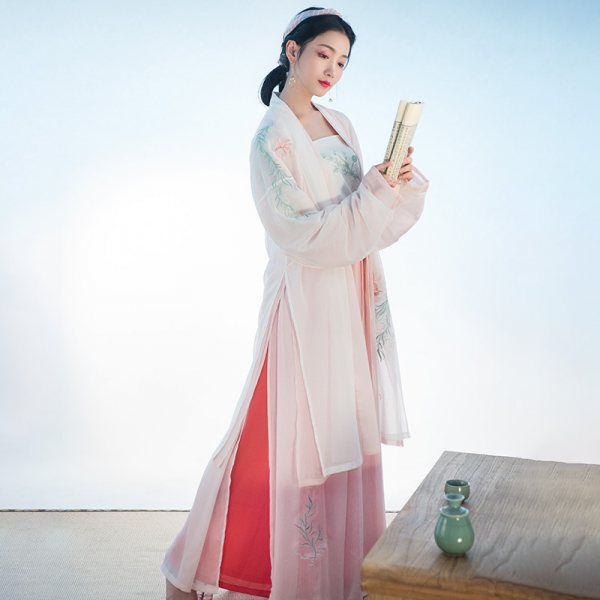 重回汉唐原创汉服女装夏沫日常中国风长褙子改良宋裤夏季非 古装