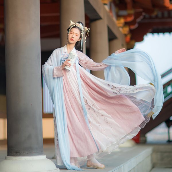 汉尚华莲锦宫原创汉服女高腰刺绣齐胸襦裙6米大摆日常显瘦装现货