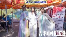 东师上演“百团大战” 美女着汉服学妹争相拍照