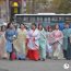黄海学院大学生着汉服街头宣传传统文化-图片1
