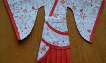 纸汉服曲裾的做法 DIY手工制作教程