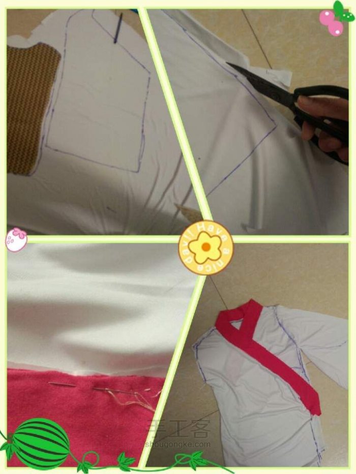 手工缝纫古装汉服-图片18