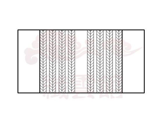 裙片的裁剪
阴影处为收褶部位