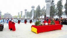 函谷关历史文化景区举行复原传统祭礼——汉服三献礼民间祭祀