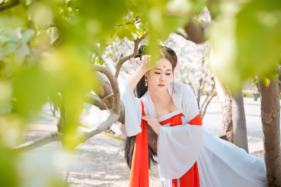 海归女摄影师情迷古典文化 演绎汉服美人