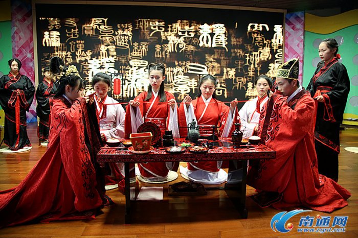 南通汉服爱好者演绎“浓情七夕 汉服婚礼”-图片3