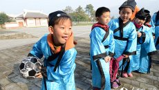 灵宝函谷关：学童着汉服 习汉礼学习传统文化