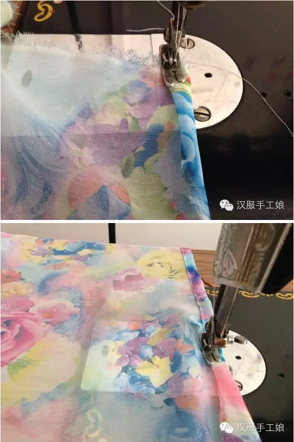 4、然后开始给裙头打折子，我的布是3米，每个折子不到4cm，因为这衣服的主人比较瘦小，胸围82cm，就是打好折以后要有大概1.5个胸围的长度。