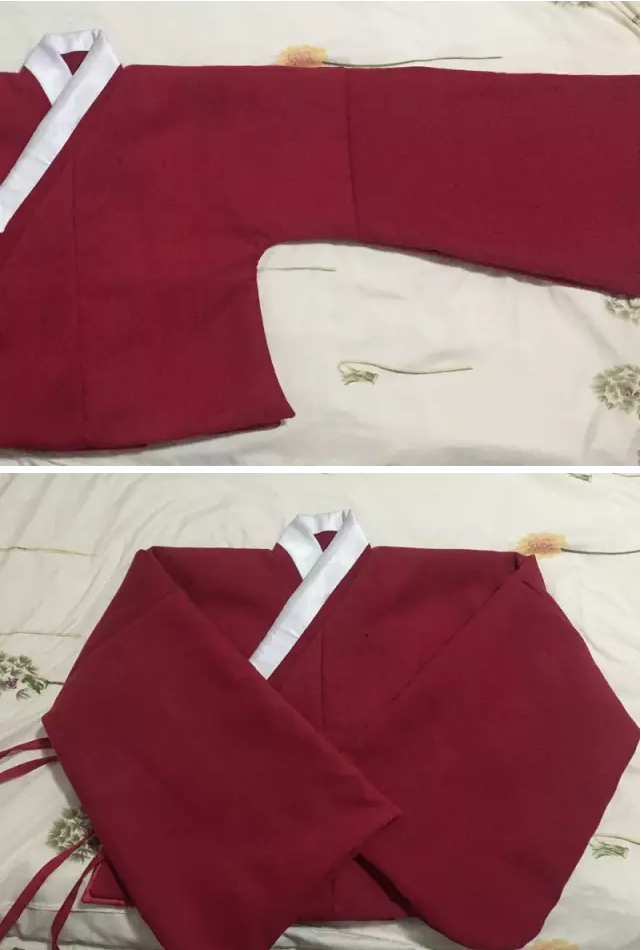 8、高温熨烫把绣花贴粘上去，不放心的可以在容易脱落的地方用透明鱼线缝一下加固。