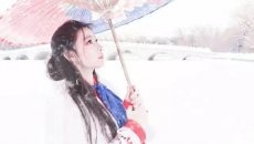 【汉服美图】《雪落眉间》