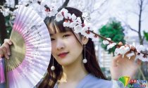 伊人掩面似桃花 大学生拍汉服写真引围观 