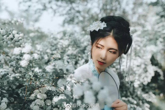 罗衫轻纱,解飘带。长袖起舞,似娥媱