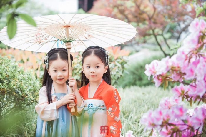 【汉服美图】羡慕！我也想要辣么一对双胞胎！-图片4