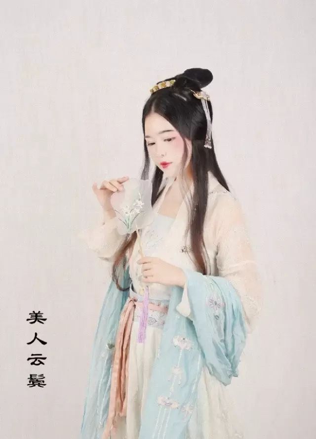 汉服发型唐风美人云鬓小清新