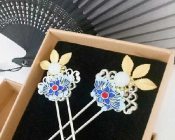 图片动态：烧蓝发簪，发钗，汉服发饰，古风发饰 卖出原因：我自己做的，簪