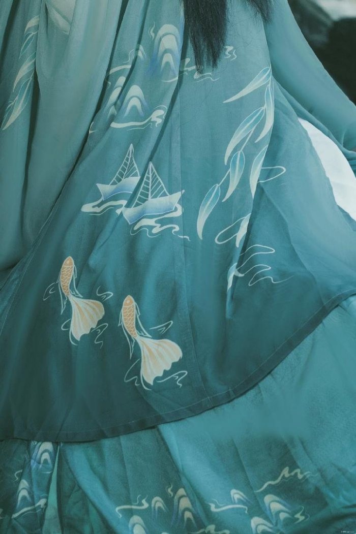 图片动态：（齐胸衫裙+大袖衫+披帛）
一片式  4.5米摆  仅图片色-图片9