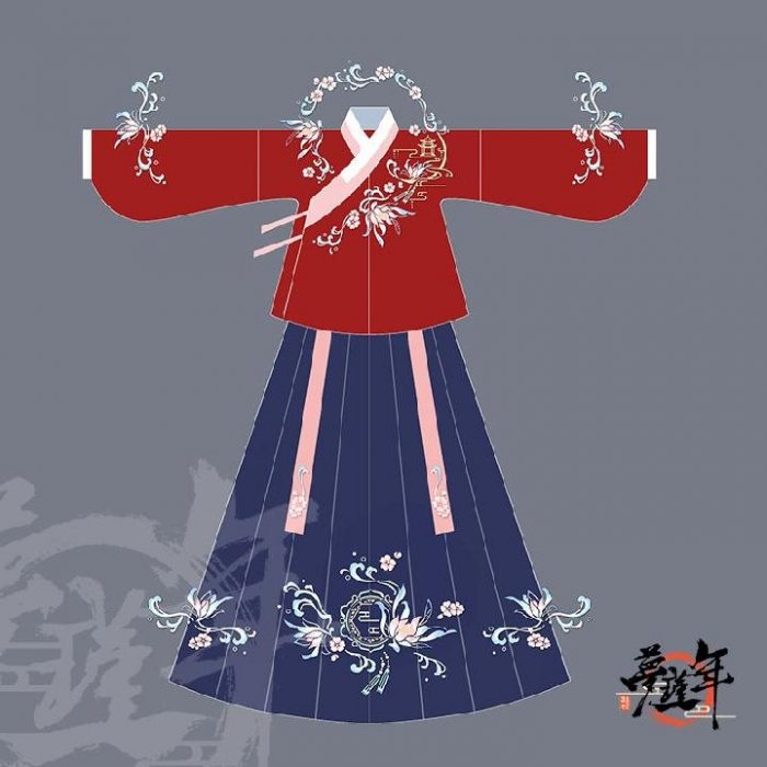 图片动态：梦瑾年原创汉服，镜花水月袄裙两件套和斗篷都超级美的，手机有点-图片4