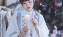 【汉服时尚】不期而遇的初雪，等待礼物的少女