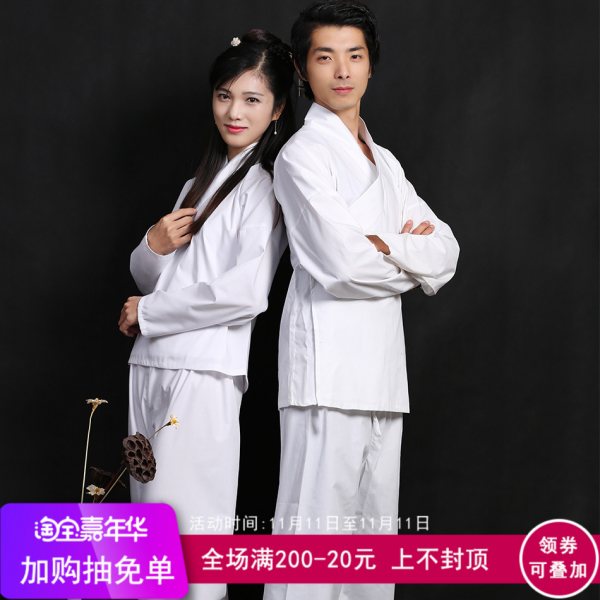 如梦霓裳汉服女男装中衣中裤中裙贴身里衣纯棉配曲裾袄裙襦裙秋季