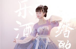 东月棠【鹤棠·酒】原创设计师推荐·仙鹤汉服绣花坦领穿孔齐腰裙
