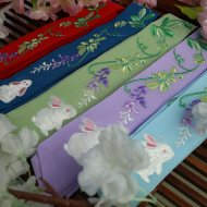 双面刺绣 衔泥小筑传统汉服 女装秋水流莹仿手绣 发带束带