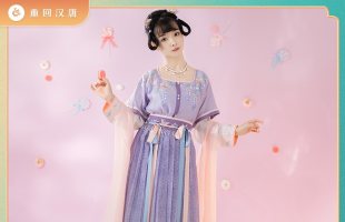 重回汉唐汉服女 芒种正品原创中国风春夏唐制坦领半臂刺绣全套