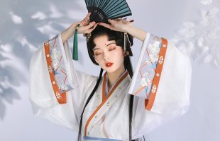 【流烟昔泠-白茶清欢】原创正品魏晋制交领宽袖襦改良汉服女春夏