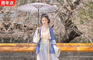故宫宫廷文化×汉尚华莲联名款春日暄汉服女明制套装褶裙原创夏季