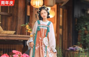 汉尚华莲青初霁原创南北朝改良汉服女中国风大襟衫齐胸破裙日常夏