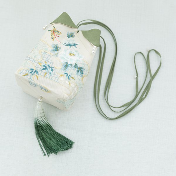 瞳莞制作宋制配饰绣花手工荷包小包万花囊大容量束口包汉服小包包