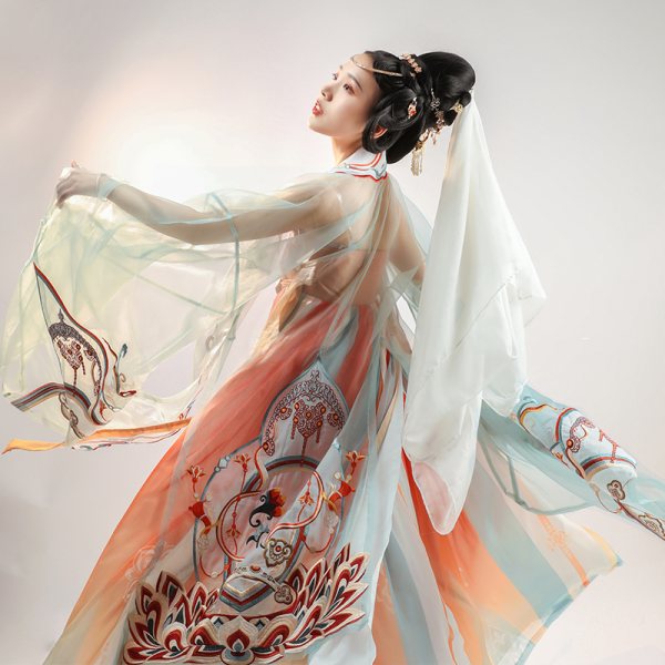 都城南庄汉服玉腰奴诃子裙大袖衫重工刺绣广袖流仙裙套装原创正品