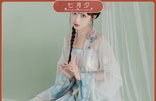 七月夕 绿悦 宋制褙子仿宋抹吊带百褶裙三件套绣花印花对襟汉服女